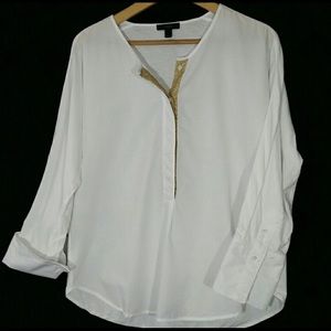 J.Crew top with pretty gold detail!!